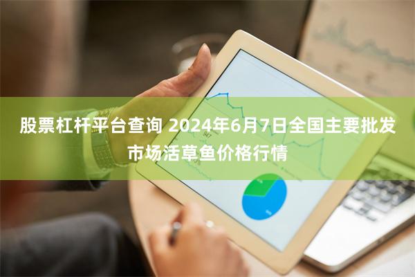 股票杠杆平台查询 2024年6月7日全国主要批发市场活草鱼价格行情
