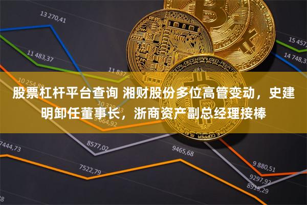 股票杠杆平台查询 湘财股份多位高管变动，史建明卸任董事长，浙商资产副总经理接棒