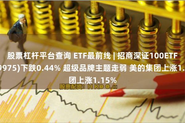 股票杠杆平台查询 ETF最前线 | 招商深证100ETF(159975)下跌0.44% 超级品牌主题走弱 美的集团上涨1.15%