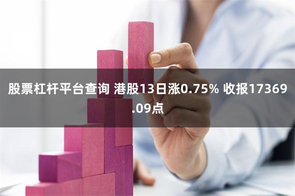 股票杠杆平台查询 港股13日涨0.75% 收报17369.09点