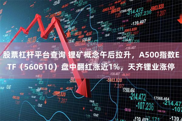 股票杠杆平台查询 锂矿概念午后拉升，A500指数ETF（560610）盘中翻红涨近1%，天齐锂业涨停
