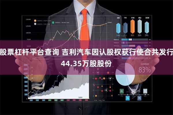 股票杠杆平台查询 吉利汽车因认股权获行使合共发行44.35万股股份