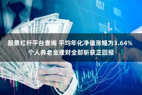 股票杠杆平台查询 平均年化净值涨幅为3.64% 个人养老金理财全部斩获正回报